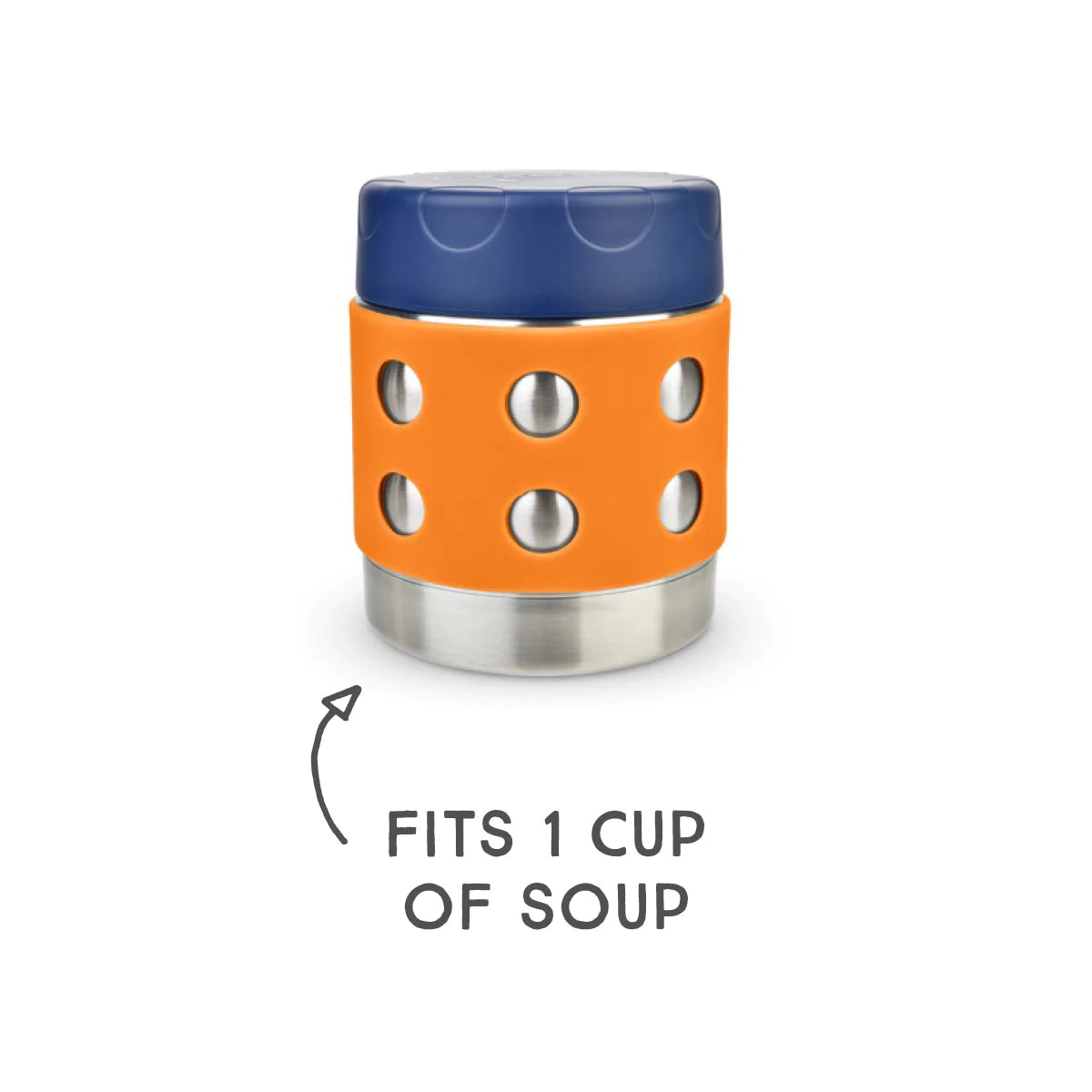 LunchBots - Thermal Cup | Stainless Steel | Navy-Orange | 236ml LunchBots - Thermal Cup | Stainless Steel | Navy-Orange | 236ml