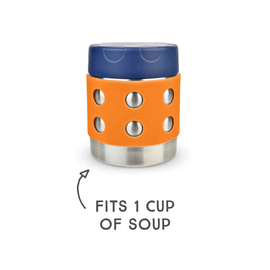LunchBots - Thermal Cup | Stainless Steel | Navy-Orange | 236ml