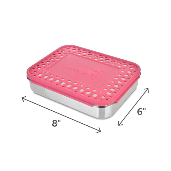 LunchBots - Large Cinco Bento Box | 5 Compartments | Pink LunchBots - Large Cinco Bento Box | 5 Compartments | Pink