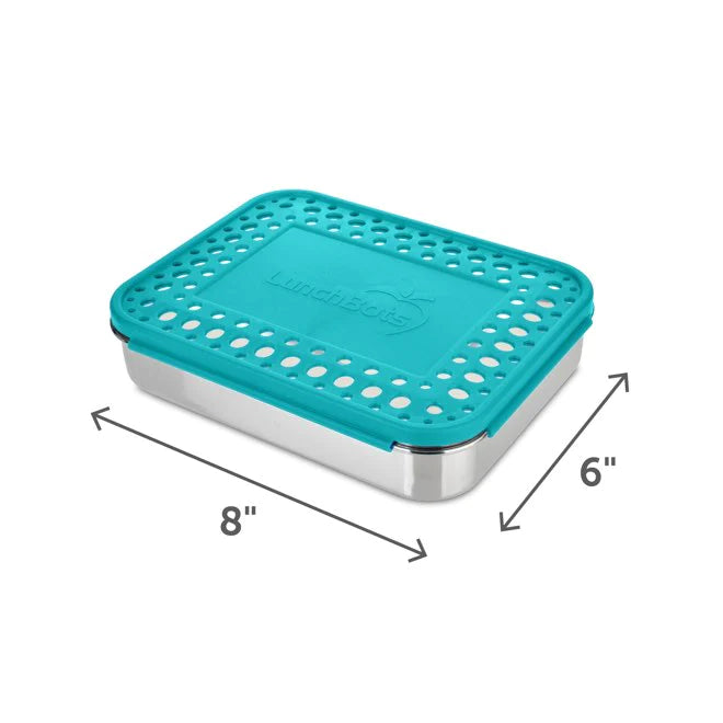 LunchBots - Large Cinco Bento Box | 5 Compartments | Aqua LunchBots - Large Cinco Bento Box | 5 Compartments | Aqua