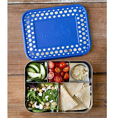 LunchBots - Large Cinco Bento Box | 5 Compartments | Blue
