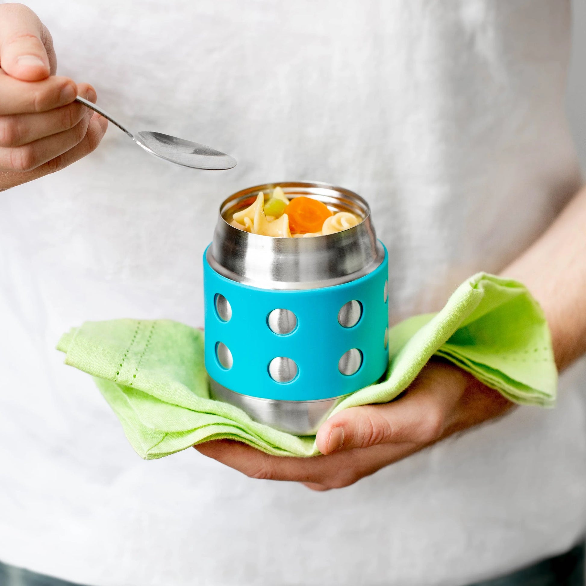 LunchBots - Thermal Cup | Stainless Steel | Navy-Orange | 236ml LunchBots - Thermal Cup | Stainless Steel | Navy-Orange | 236ml