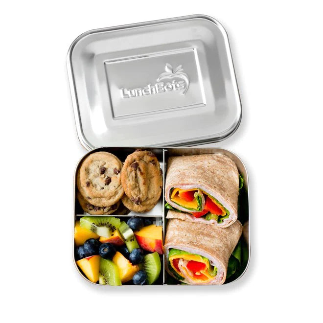 LunchBots - Medium Trio Bento Box | 3 Compartments | Aqua LunchBots - Medium Trio Bento Box | 3 Compartments | Aqua