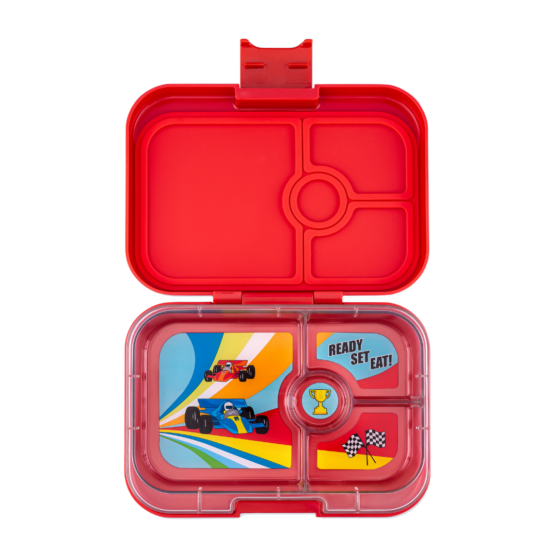 Yumbox - Bento Box | 4 Compartments | Race Cars | Roar Red Yumbox - Bento Box | 4 Compartments | Race Cars | Roar Red