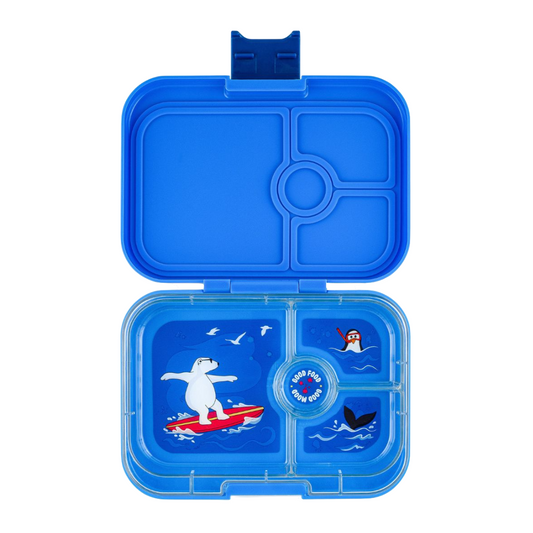 Yumbox - Bento Box | 4 Compartments | Polar Bear | Surf Blue