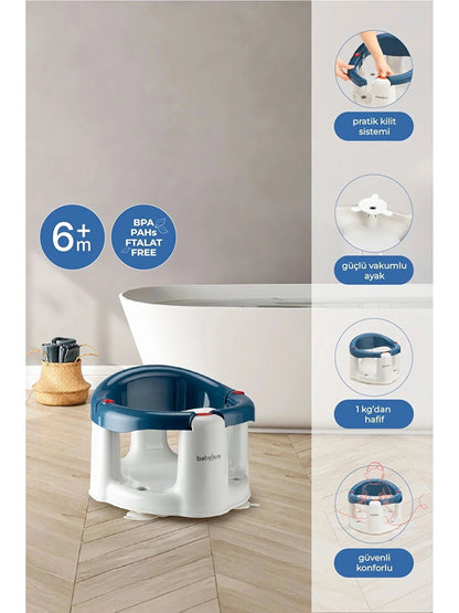 BabyJem Baby Bath Seat Anti Slip Indigo Blue