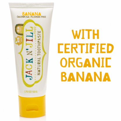 Jack n' Jill - Organic Natural Toothpaste | 50g | Banana | Fluoride FREE
