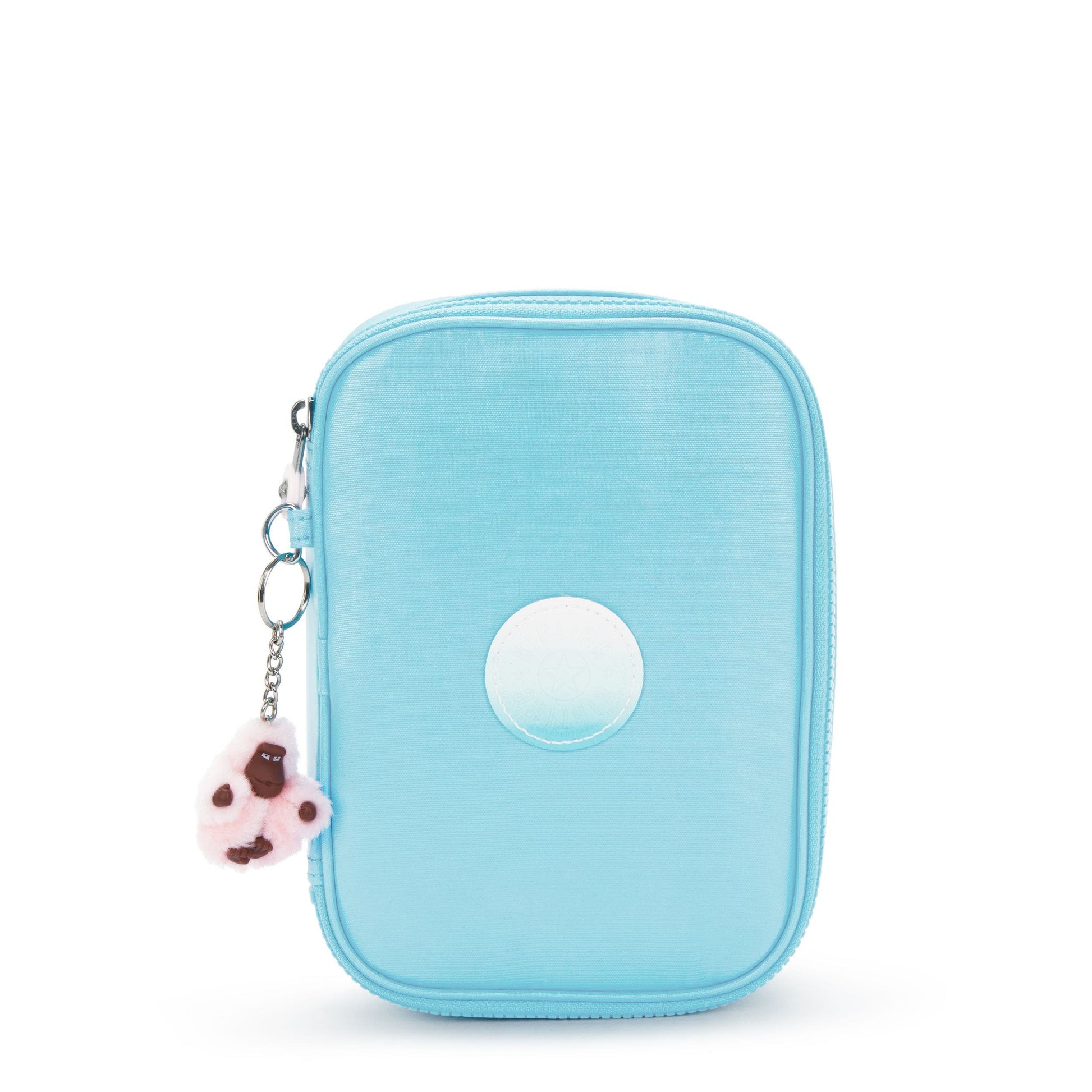 Kipling 100 PENS Pencil Case Sea Blue Metallic Large
