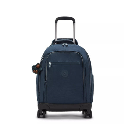 Kipling New Zea Wheeled Backpack True Blue Tonal - front view