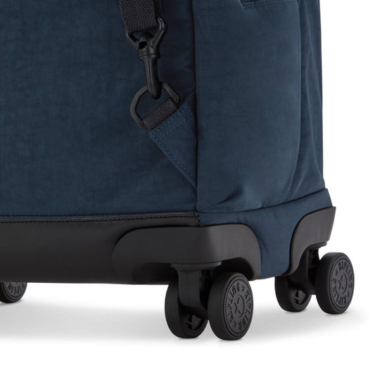 Kipling New Zea Wheeled Backpack True Blue Tonal - side view — BambiniJO Jordan