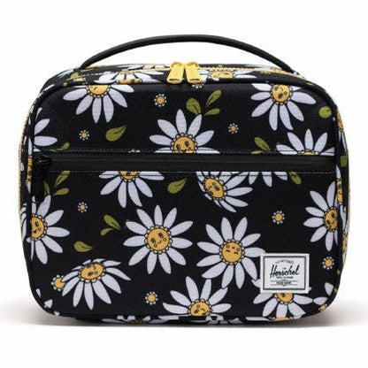 Herschel Pop Quiz Lunch Box Little Herschel in Daisy Days print, front view on white background