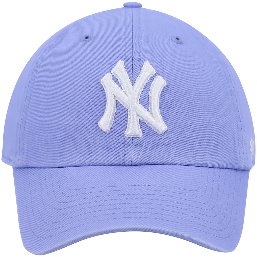 47 Brand New York Yankees Foundation Script Clean Up Cap Lavender - back view showing closure