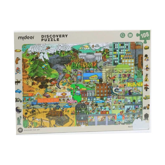 Mideer - Discovery Puzzle Big World Small World - North American | 3-6Y