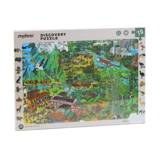 Mideer Discovery Puzzle Big World Small World - South America 70pcs