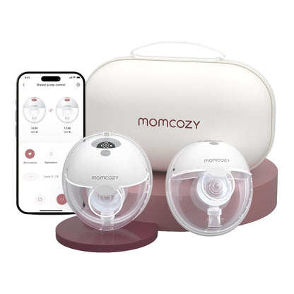 Momcozy M5 Smart Wearable Breast Pump | Gray | Double