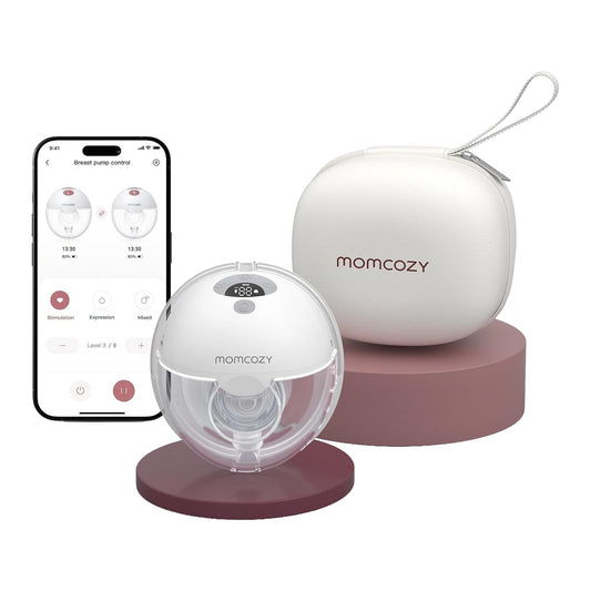 Momcozy M5 Smart Wearable Breast Pump | Gray | Single