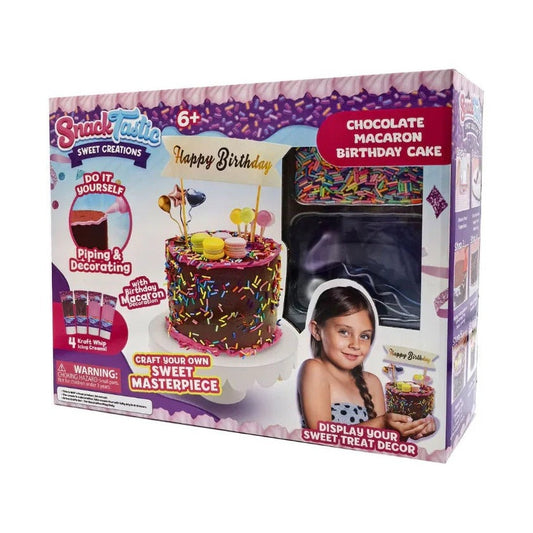 Snack Tastic - Chocolate Macaron Birthday Cake | 6Y+