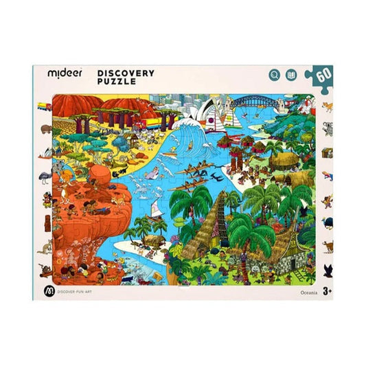 Mideer - Discovery Puzzle Big World Small World - Oceania 60pcs | 3-6Y