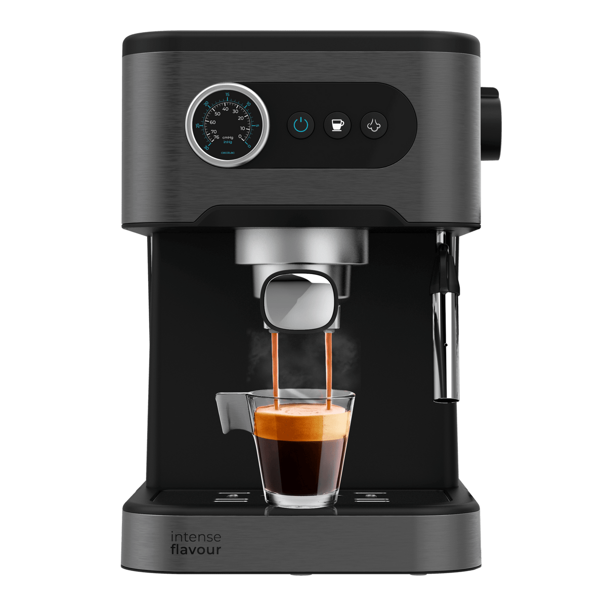Cecotec - ماكينة تحضير قهوة الإسبريسو Power Espresso 20 Pro | 20 بار | شاشة لمس