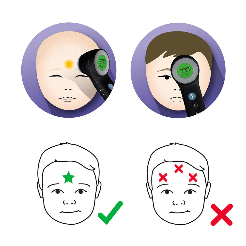 Braun - No touch + touch schwarz Fever thermometer Non-contact