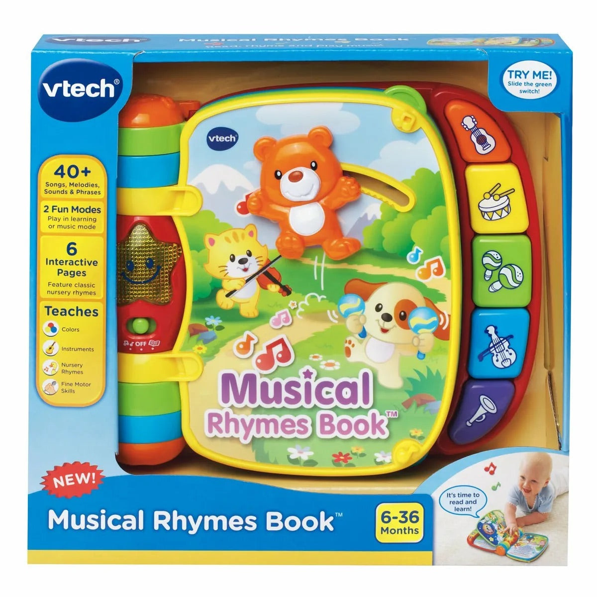 Vtech - Musical Rhymes Book | 0-2Y Vtech - Musical Rhymes Book | 0-2Y
