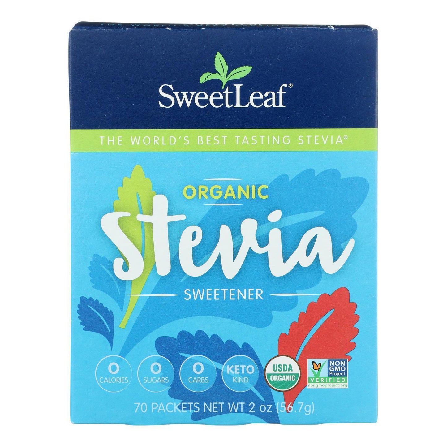 Organic Stevia - Sweet Leaf Sweetener - 70 Count