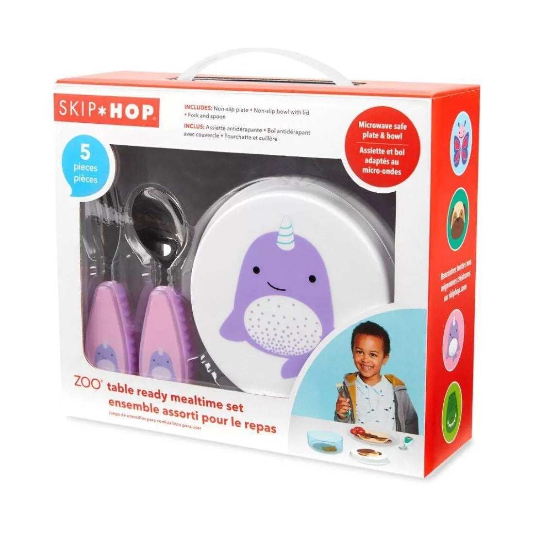 Skip Hop - ZOO Table Ready Mealtime Set - Narwhal Skip Hop - ZOO Table Ready Mealtime Set - Narwhal