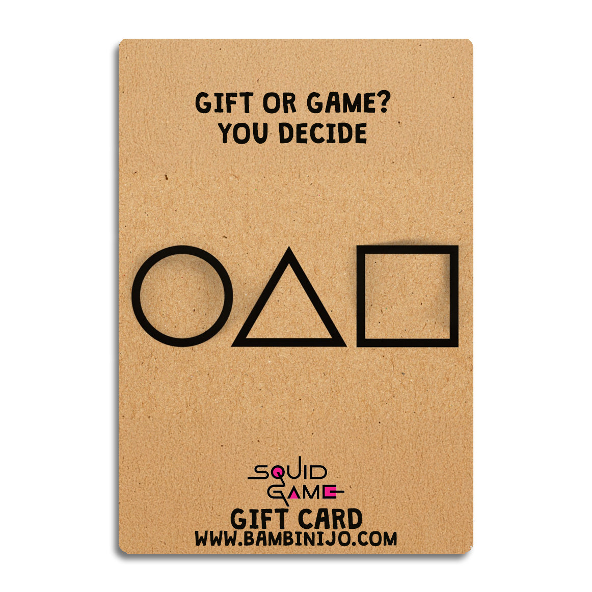 Digital Gift Card Voucher | Squid Game | Card Digital Gift Card Voucher | Squid Game | Card