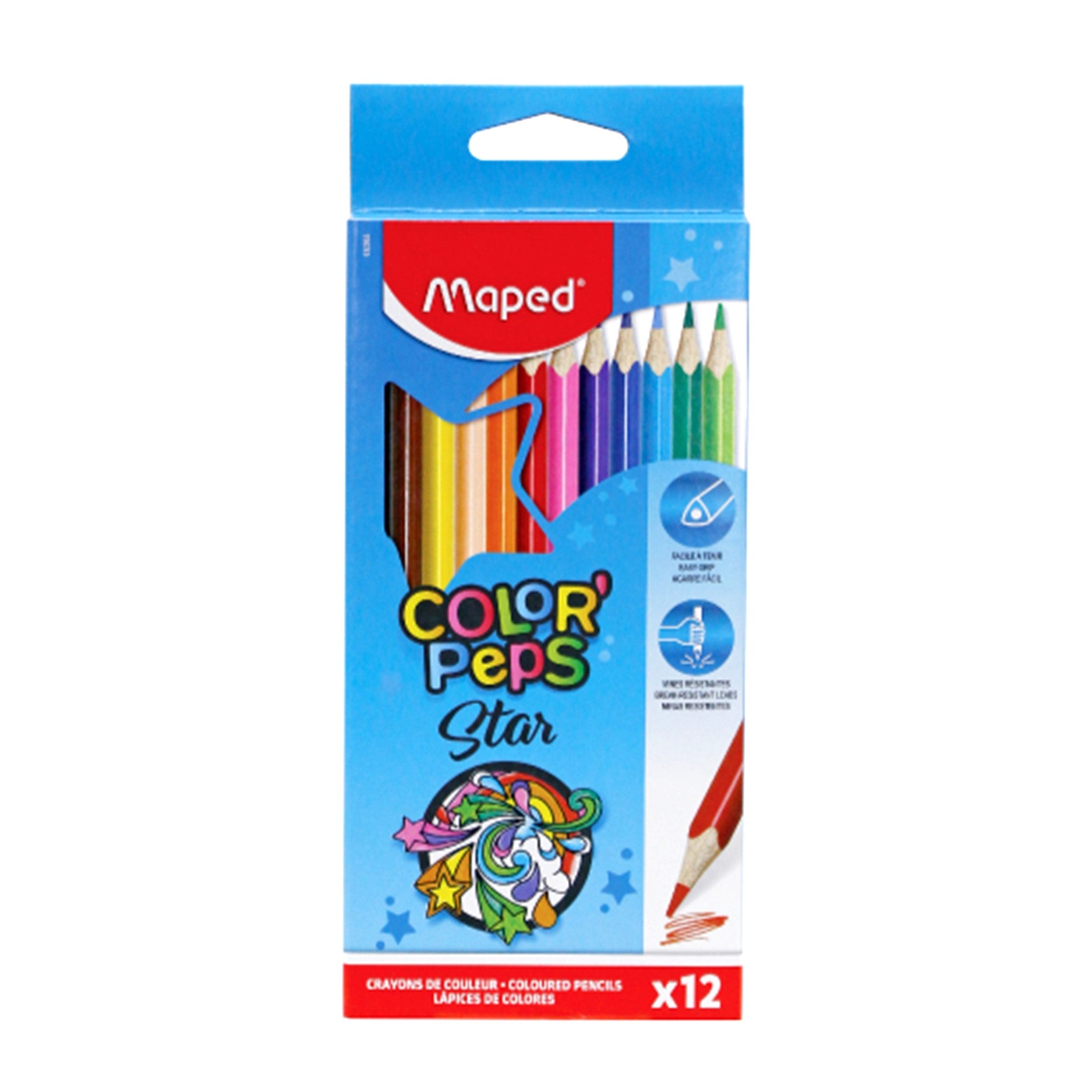 Maped - Color Peps Star Coloured Pencils Set of 12 Maped - Color Peps Star Coloured Pencils Set of 12