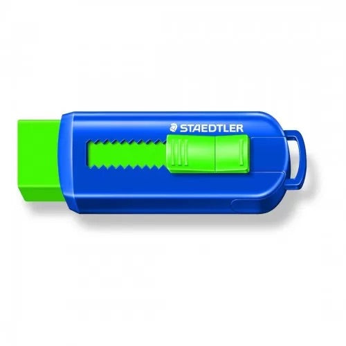 Staedtler Eraser With Sliding Plastic Sleeve Green BambiniJO