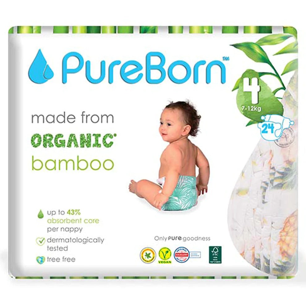 Organic Diapers Size 4 | 7-12kg | Single Pack Offer 2x22 Diapers