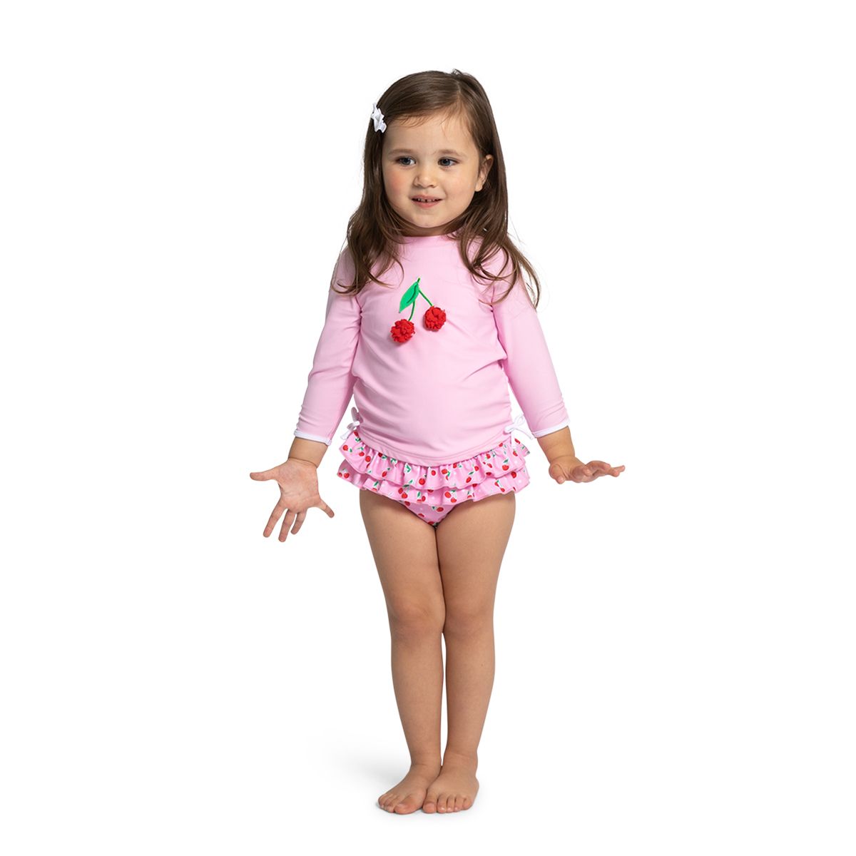 Sunuva - Baby Girls Cherries Long Sleeve Rash Vest Sunuva - Baby Girls Cherries Long Sleeve Rash Vest
