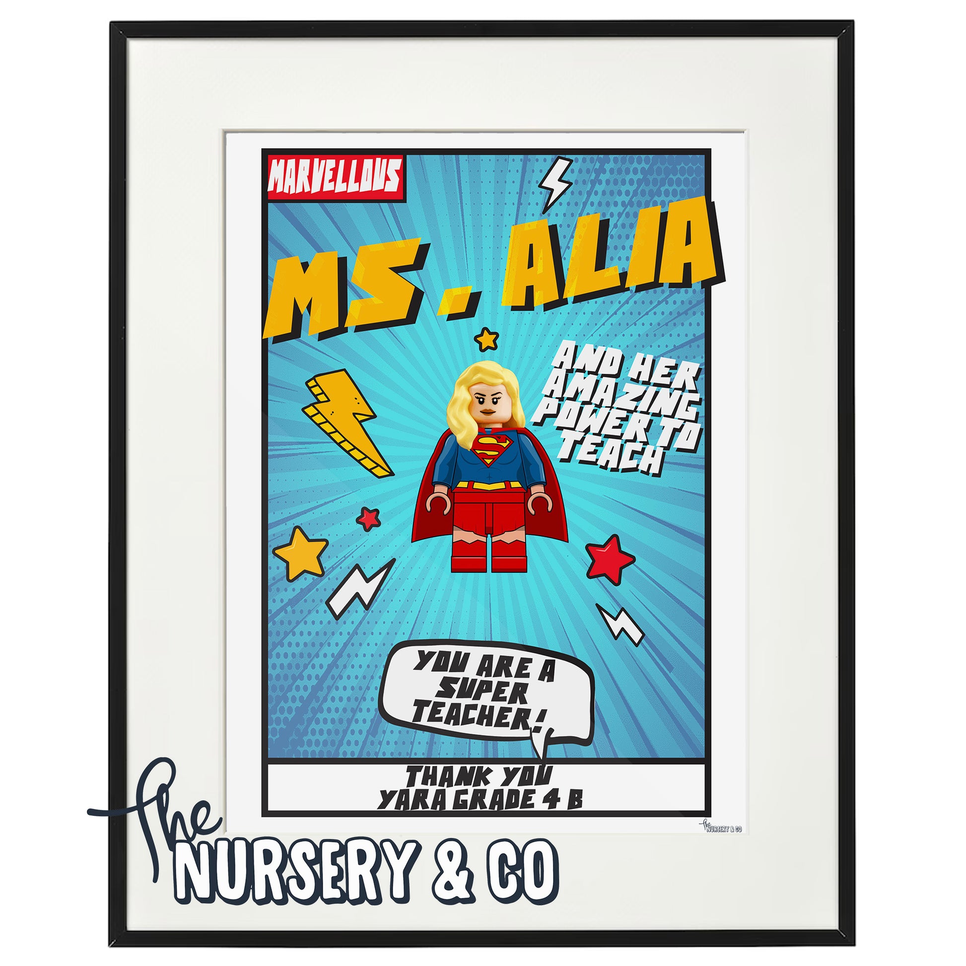 Customized Super Teacher Frame | Female Blond Customized Super Teacher Frame | Female Blond