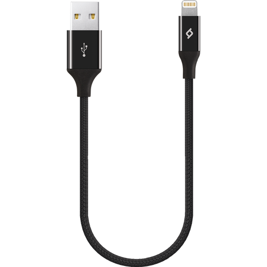 ttec - AlumiCable Ligthning USB Charge / Data Mini Cable | 30cm | Black