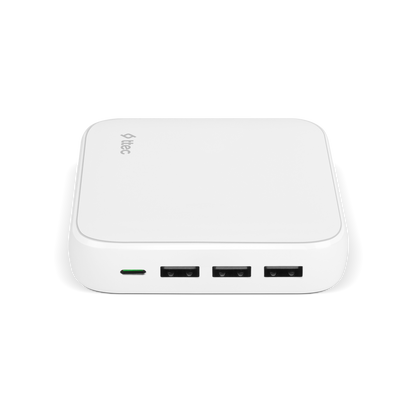 ttec - SmartCharger Duo GAN PD 65W Fast Travel Charger USB-C + USB-C | White