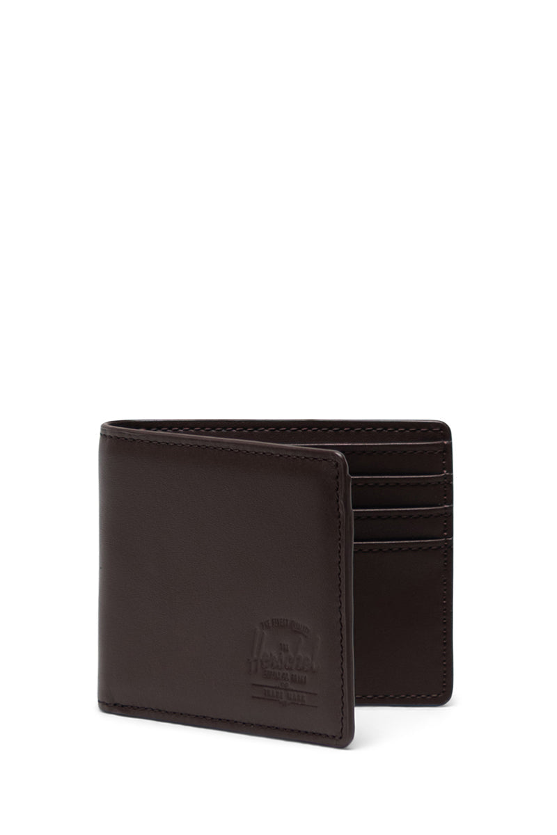 Herschel Hank Wallet Leather in Brown - front view