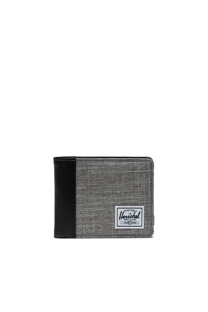 Herschel Hank RFID Wallet in Raven Crosshatch - detail view