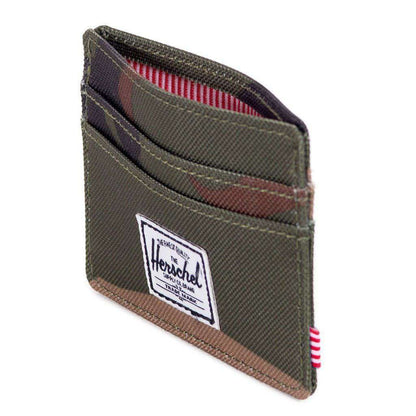 Herschel Charlie Cardholder in Woodland Camo - additional angle