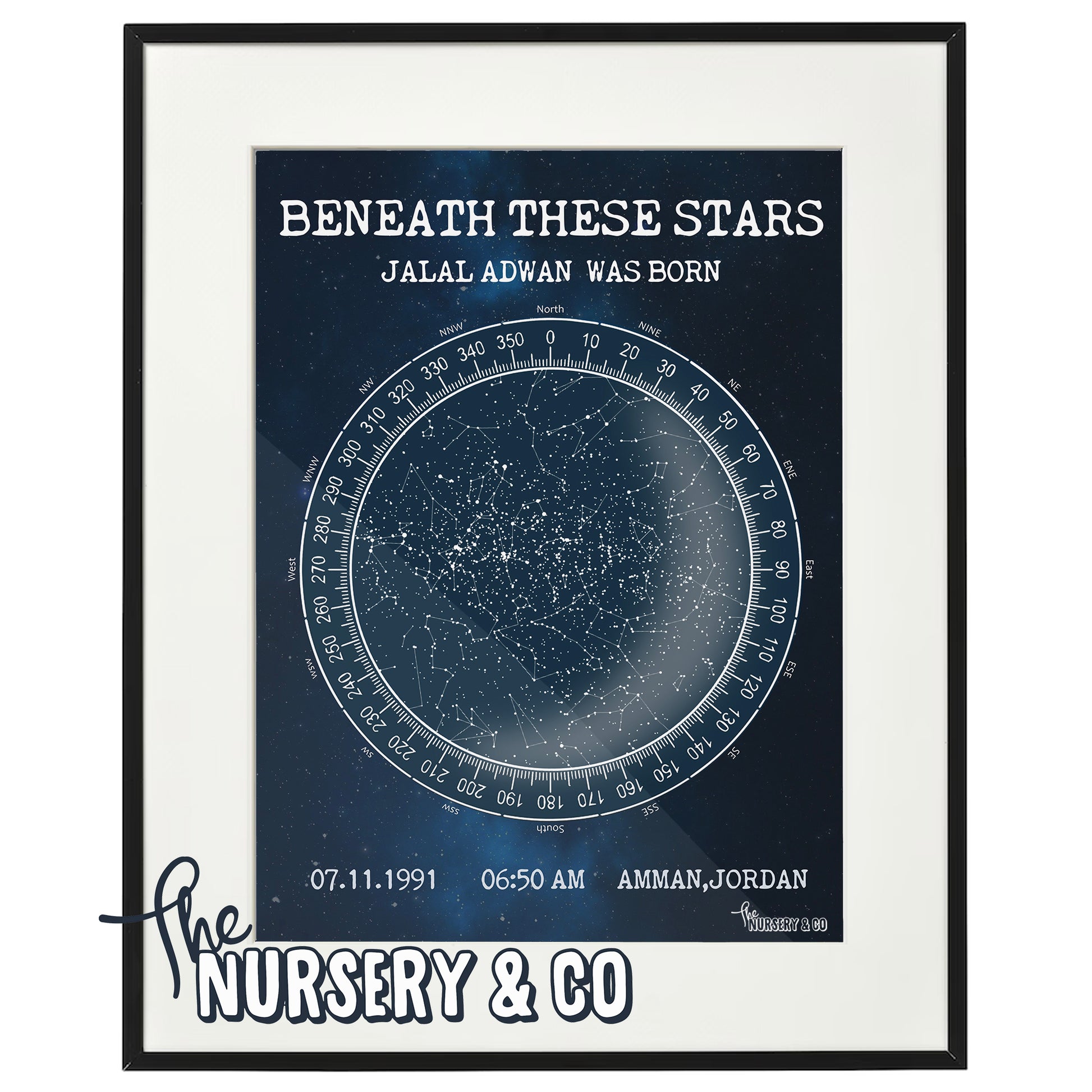 Customized Star Map Frame | Classic Navy Customized Star Map Frame | Classic Navy