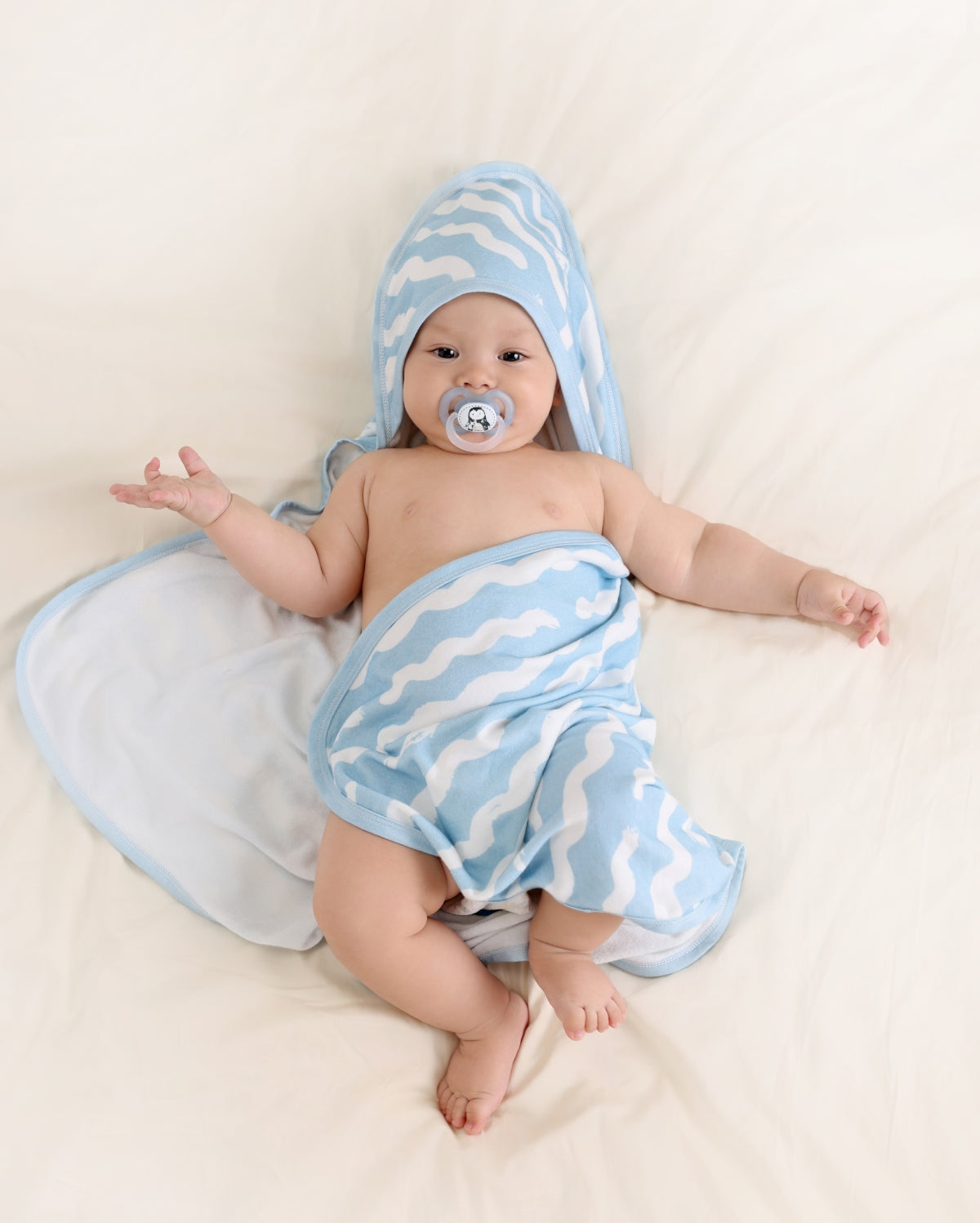 Momcozy Baby Hooded Bath Towel 2-Pack White