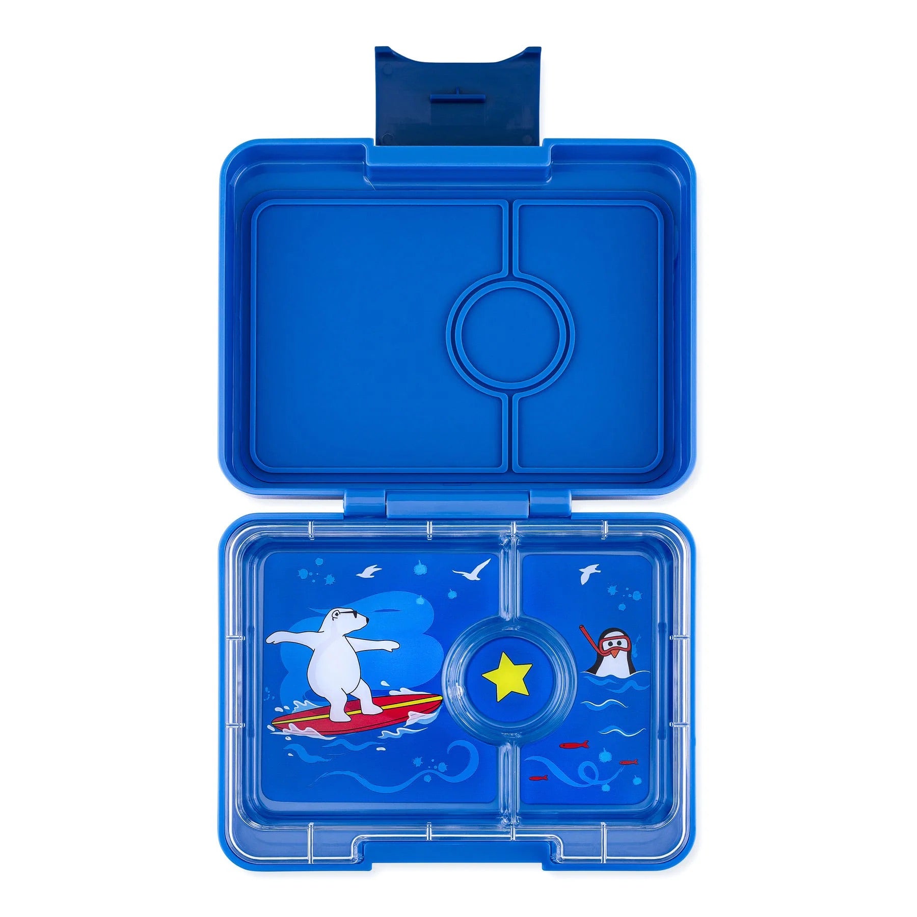 Yumbox - Snack Box | 3 Compartments | Polar Bear | Surf Blue Yumbox - Snack Box | 3 Compartments | Polar Bear | Surf Blue