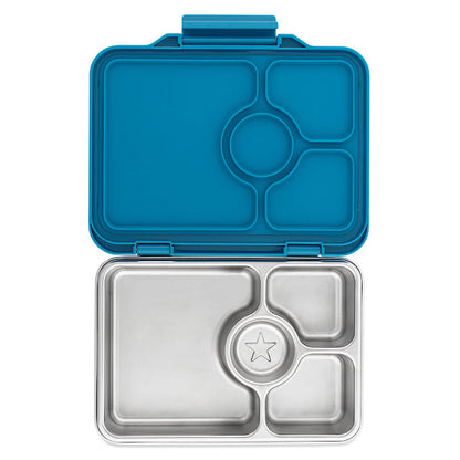 Yumbox Stainless Steel Bento Normandy Blue - Open Flat