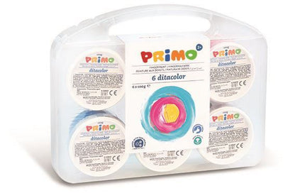 Primo Finger Paint Pot Set of 6 x 100 gram - BambiniJO