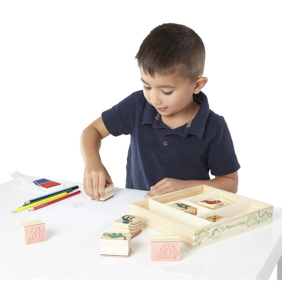 Melissa & Doug Wooden Stamp Set - Dinosaurs 4Y+ - BambiniJO | Buy Online | Jordan