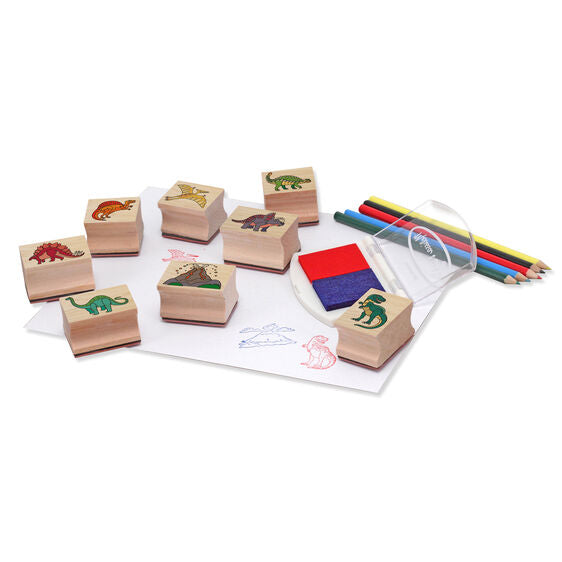 Melissa & Doug Wooden Stamp Set - Dinosaurs 4Y+ - BambiniJO | Buy Online | Jordan