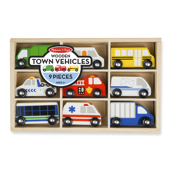 Melissa & Doug Wooden Town Vehicles Set - BambiniJO | Buy Online | Jordan
