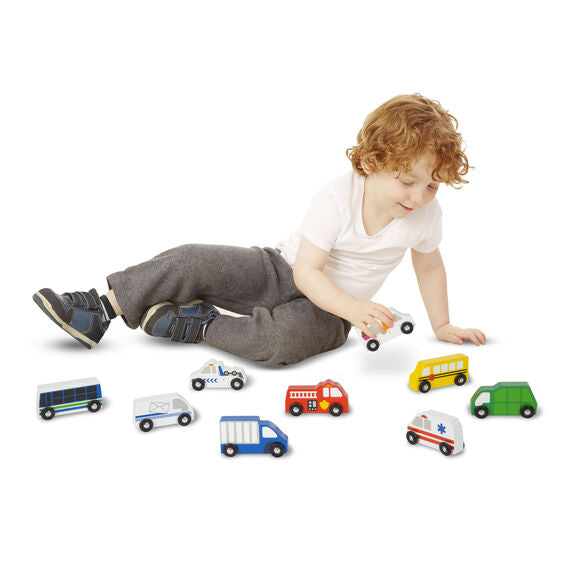 Melissa & Doug Wooden Town Vehicles Set - BambiniJO | Buy Online | Jordan
