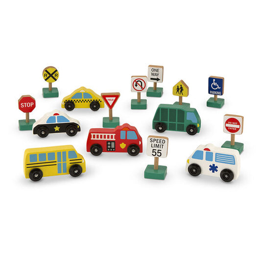 Melissa & Doug Wooden Vehicles and Traffic Signs - BambiniJO | Buy Online | Jordan