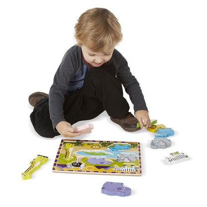 Melissa & Doug SAFARI  ANIMALS CHUNKY PUZZLE 2Y+ - BambiniJO | Buy Online | Jordan