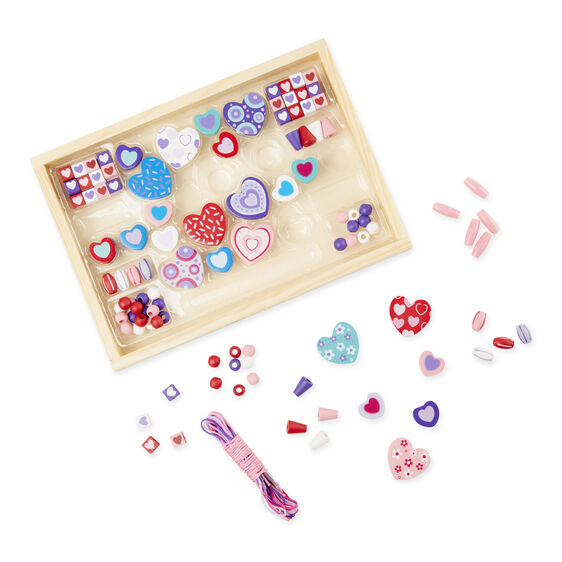 Melissa & Doug Created by Me! Heart Beads Wooden Bead Kit 4Y+ Melissa & Doug Created by Me! Heart Beads Wooden Bead Kit 4Y+